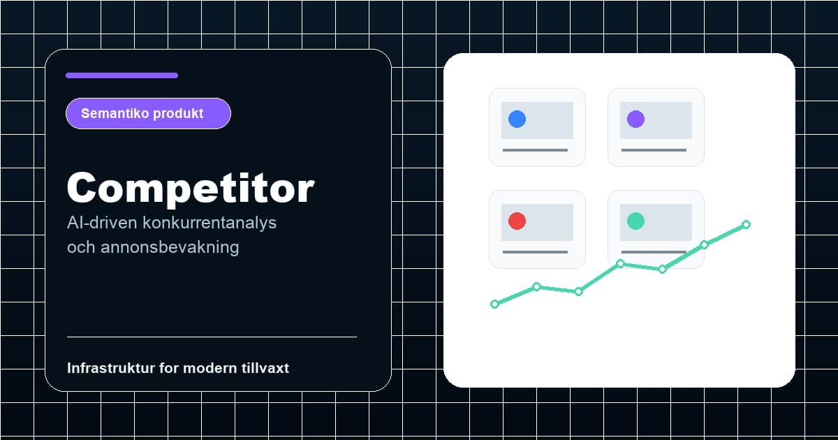 Competitor visualiserad som Semantikos produktplattform
