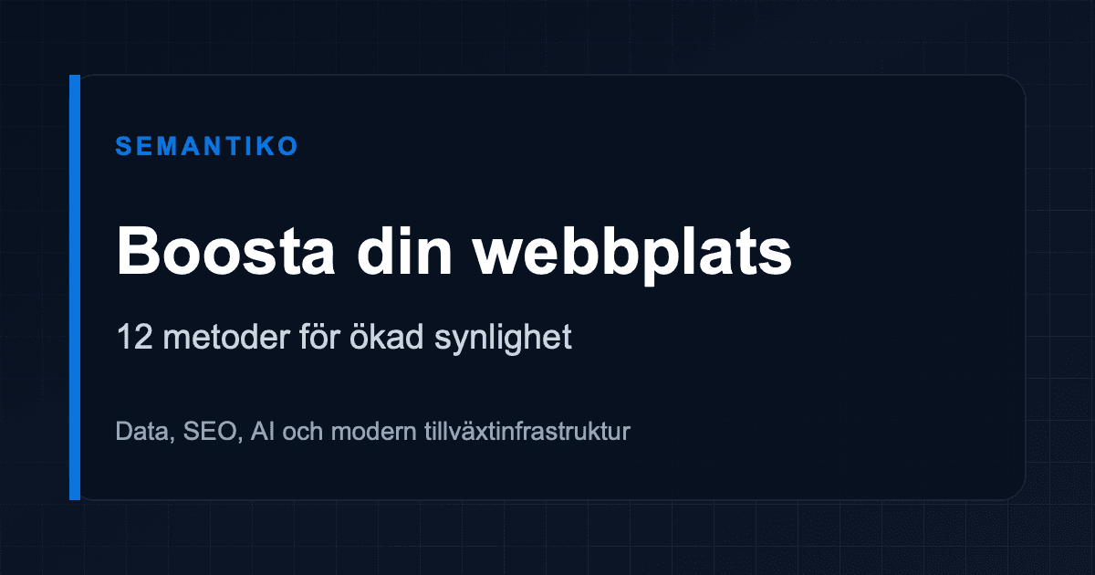 Öka webbplatsens synlighet med relevanta insatser