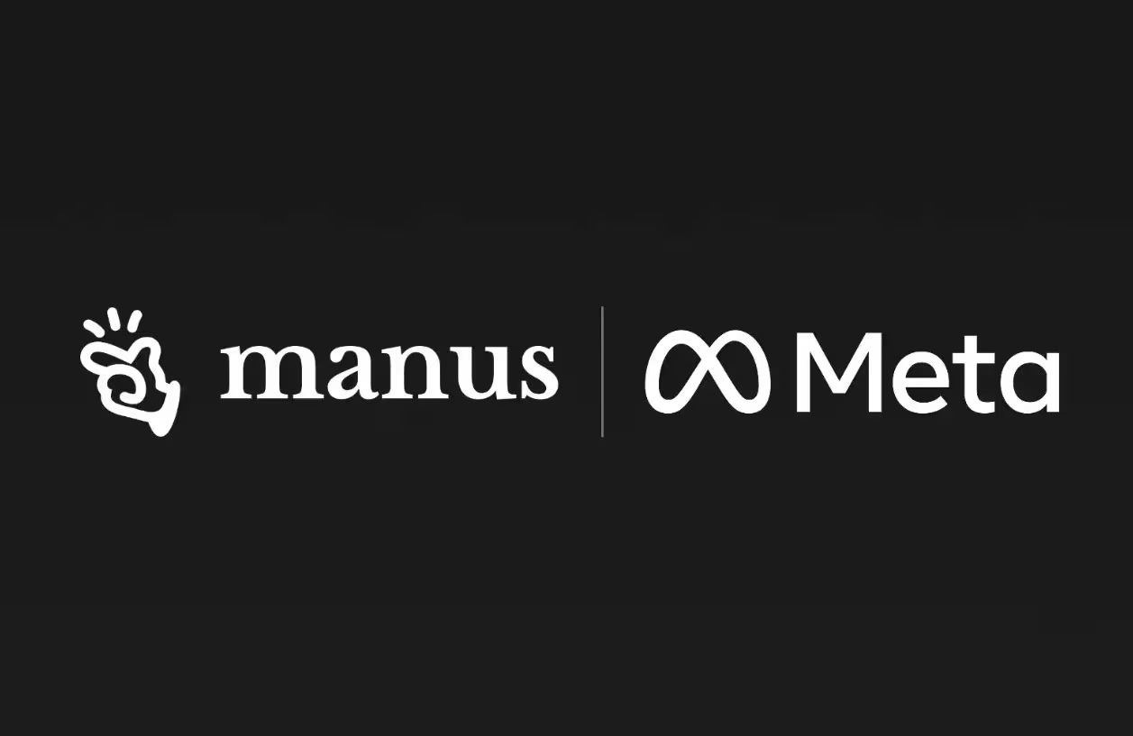 Manus och Meta logotyper – förvärvet som omdefinierar AI-agentlandskapet