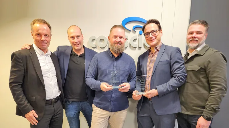Conscia-teamet tar emot Cisco Marketing Partner of the Year och Enterprise Networking Partner of the Year – resultat av samarbetet med Semantiko