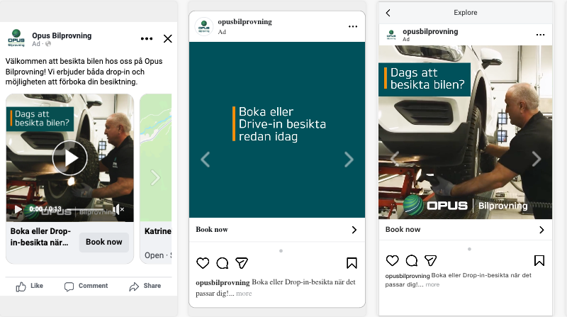 Meta-annonser: Lokalt riktade kampanjer på Facebook och Instagram.